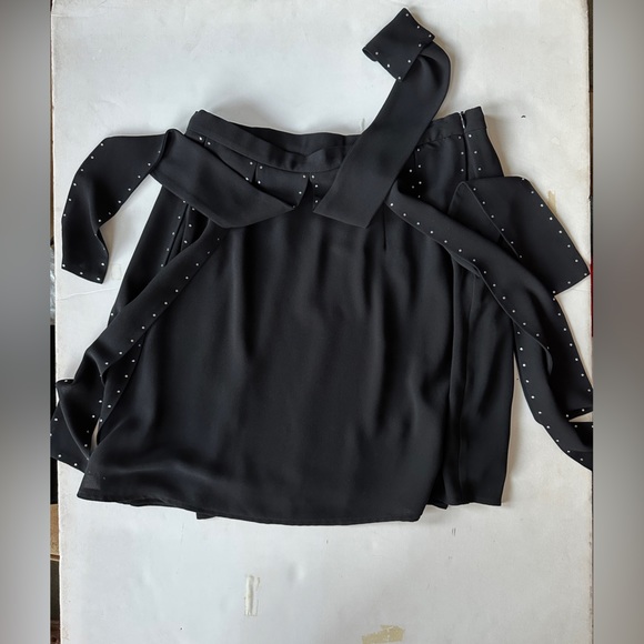 Michael Kors Embellished metal studs panels Swings above knees Crepe fabric - Picture 5 of 11